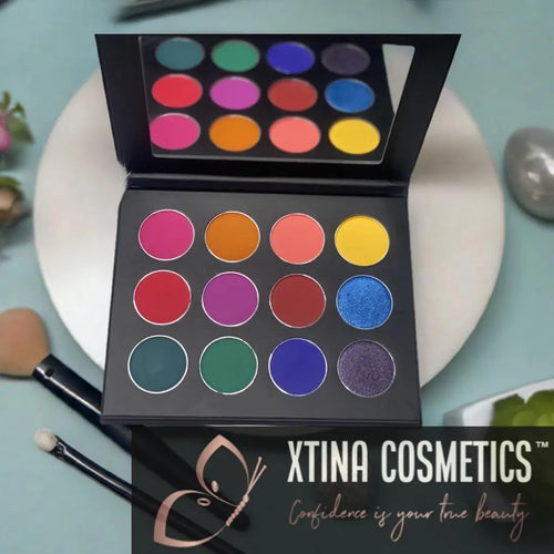 12 Eyeshadow Rainbow Palette Xtina Cosmetics