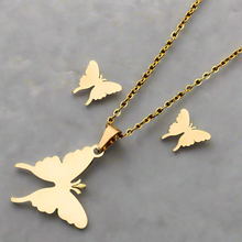 Load image into Gallery viewer, Butterly Necklace Earring Set
