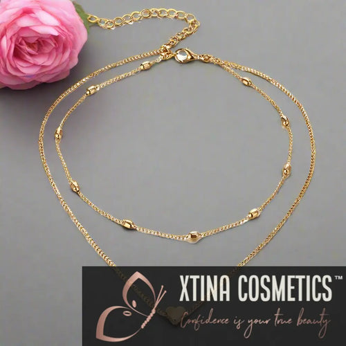 Heart Clavicle Multi Layer Chain Xtina Cosmetics